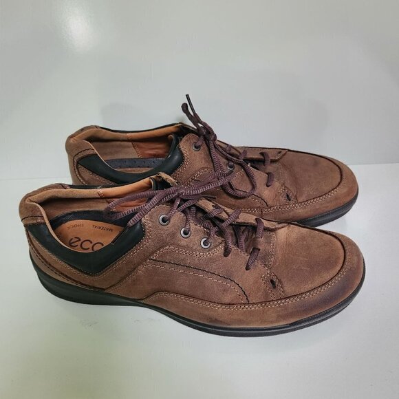 Ecco Brown Leather Shock Point Lace Up Oxford Size 47(12.5) main image 3